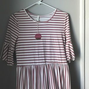 Pink Blush Maternity hi lo hem dress